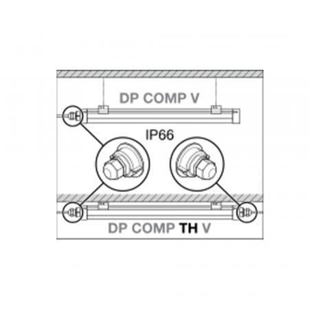 150cm LED Feuchtraumleuchte DAMP PROOF COMPACT THROUGHWIRING 62W 4000K IP66